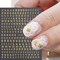 8 Sheets Letter Nail Stickers Gold Silver English (Gold Silver Black White Blue Pink)